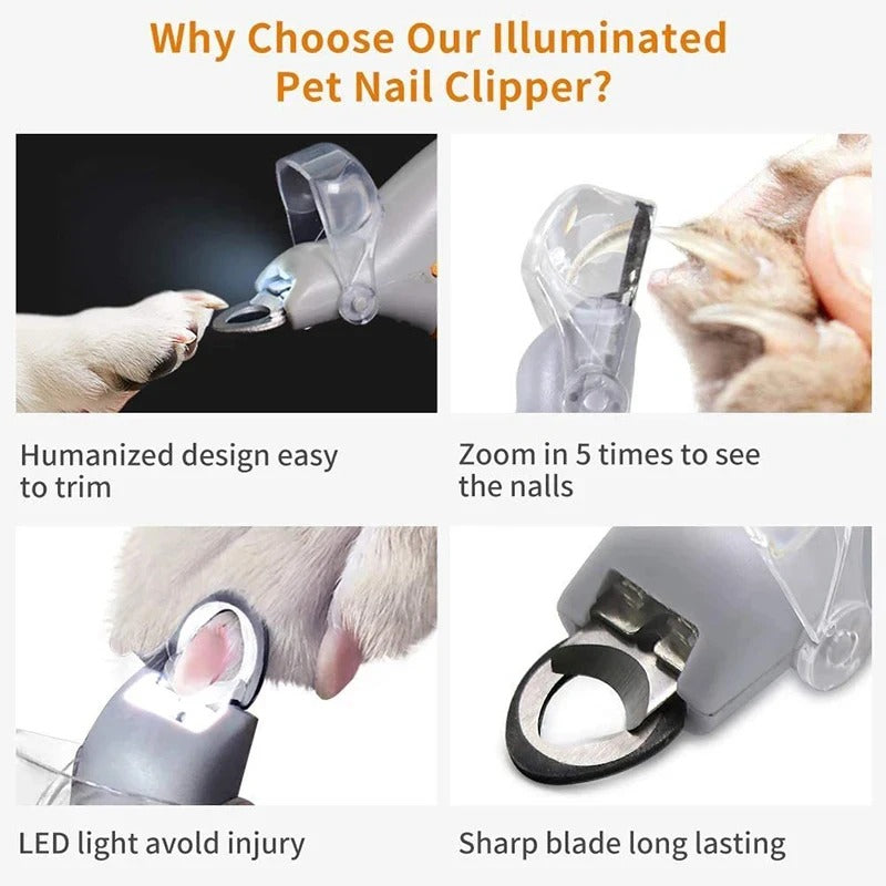 ClawCare Pro™ – LED Pet Nail Clipper with Precision Light