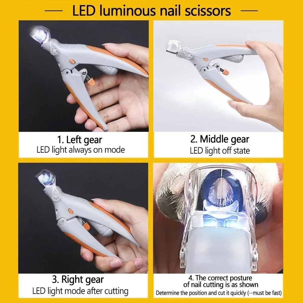 ClawCare Pro™ – LED Pet Nail Clipper with Precision Light